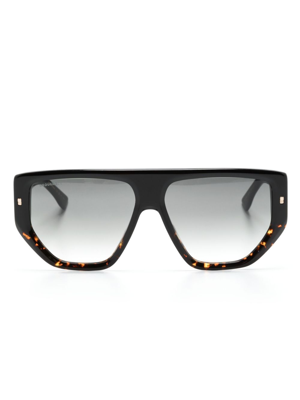DSQUARED2 EYEWEAR 有色镜片方框太阳眼镜 - 黑色