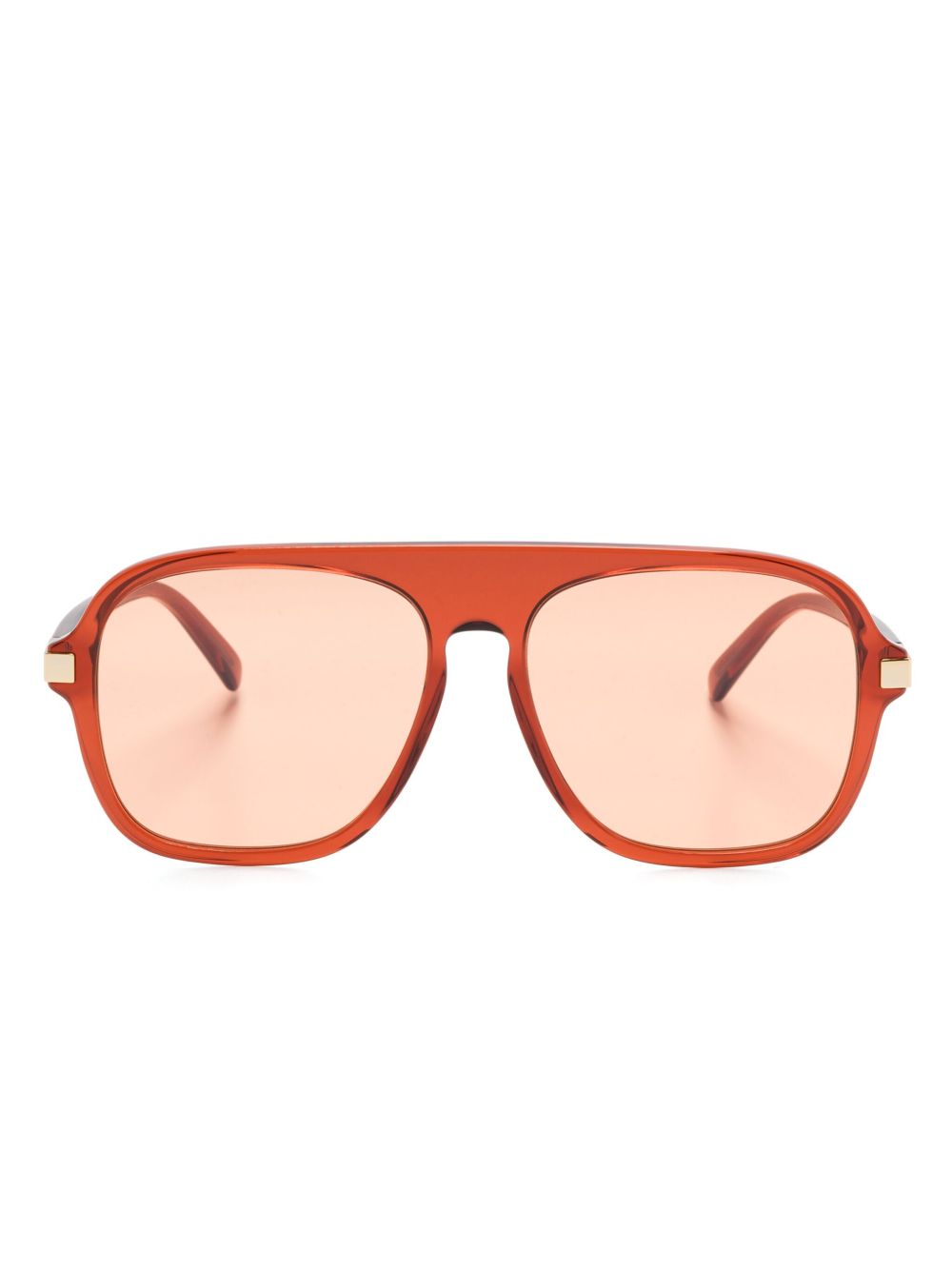 Stella McCartney Eyewear 直边太阳眼镜 - 橘色