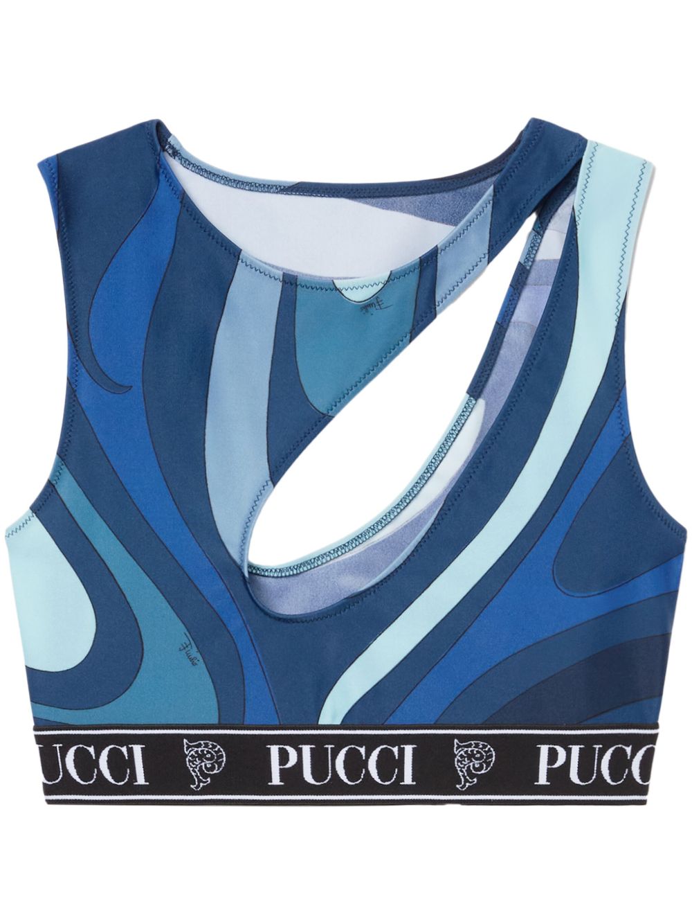 PUCCI Marmo 印花上衣 - 蓝色