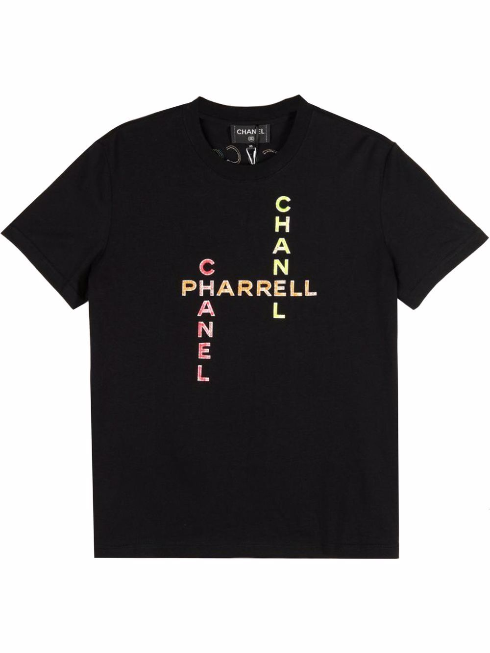 CHANEL Pre-Owned x Pharell logo印花T恤（2019年典藏款） - 黑色