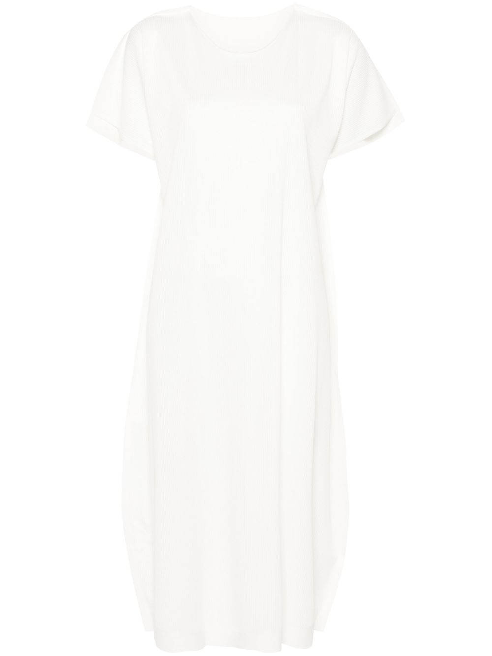 Pleats Please Issey Miyake A-Poc Form 罗纹中长连衣裙 - 白色