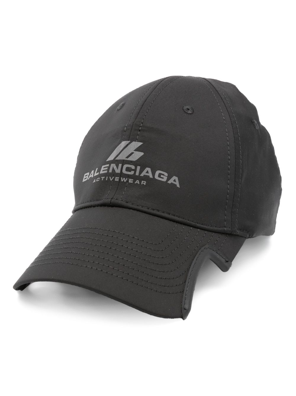 Balenciaga logo印花棒球帽 - 黑色