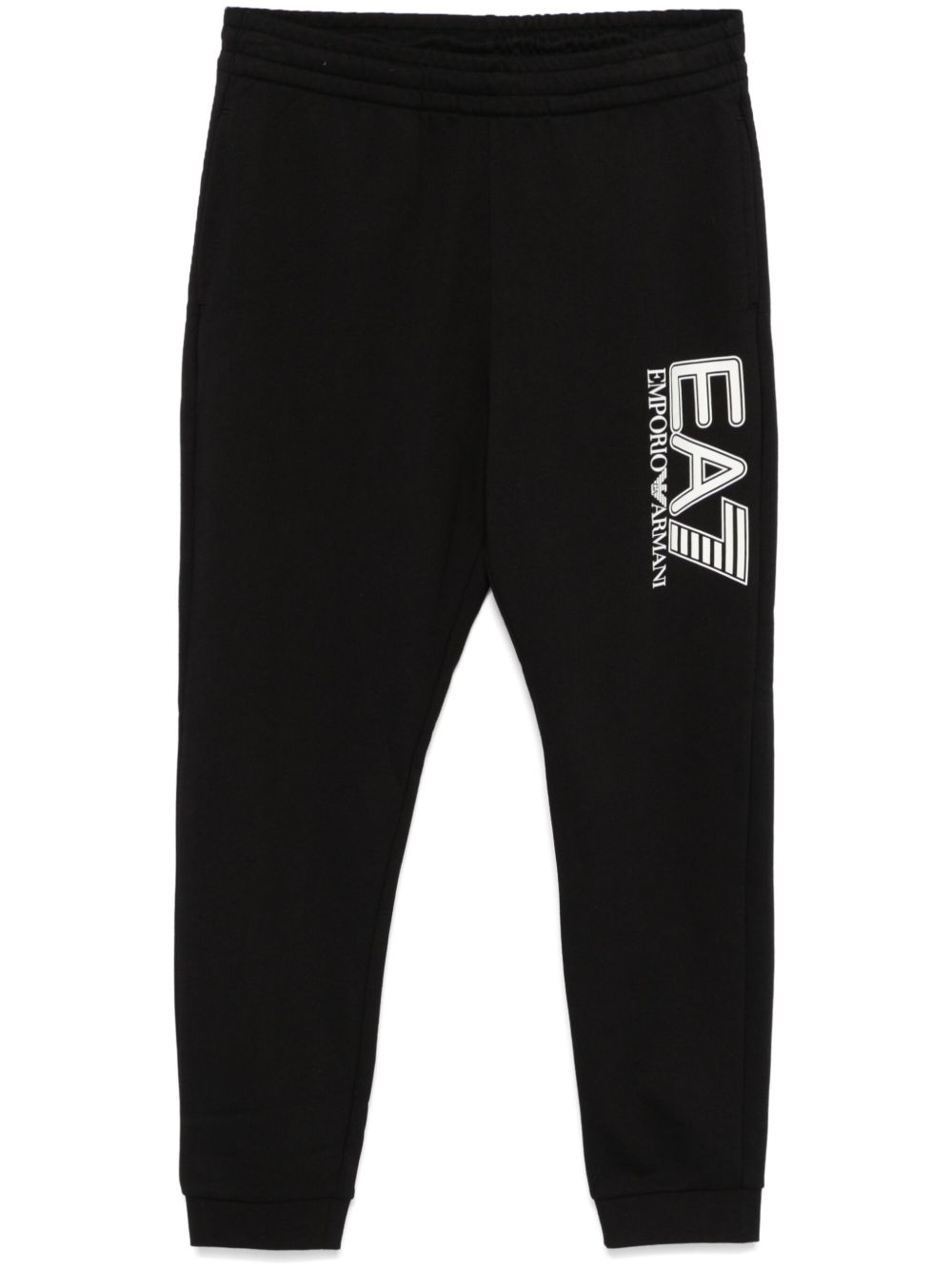 Ea7 Emporio Armani logo印花运动裤 - 黑色