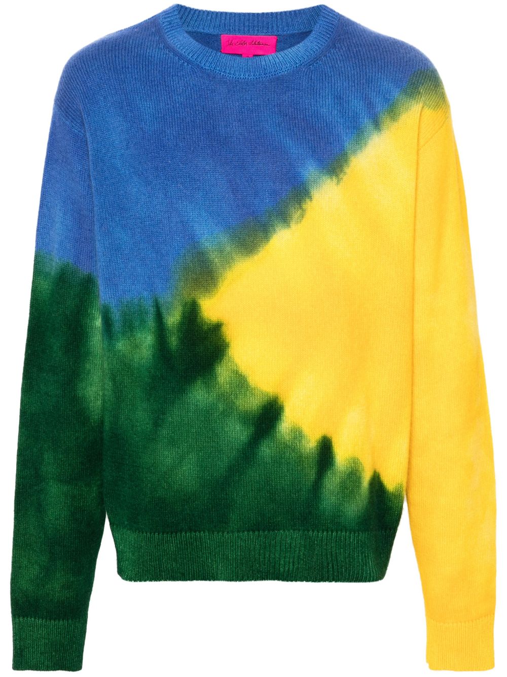 The Elder Statesman Gradient Simple 羊绒毛衣 - 蓝色