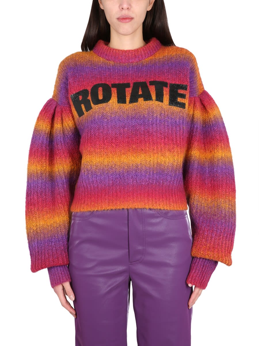 Rotate by Birger Christensen Crewneck Sweater With Logo