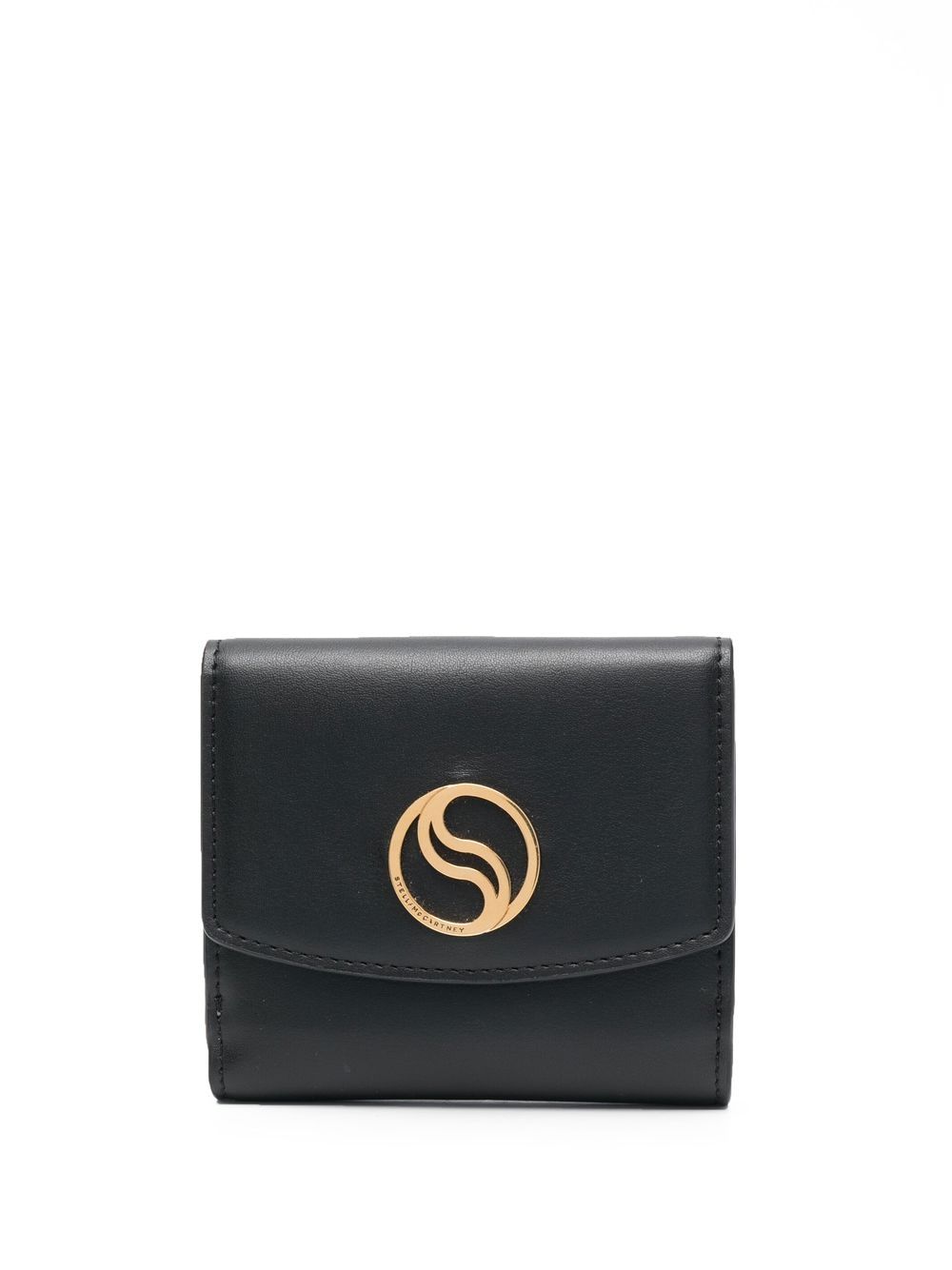 Stella McCartney S-Wave 标牌对折钱包 - 黑色