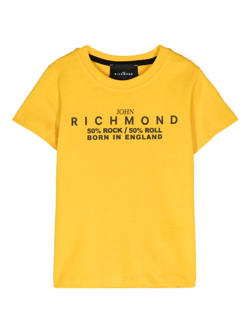 John Richmond Junior logo贴花T恤 - 黄色