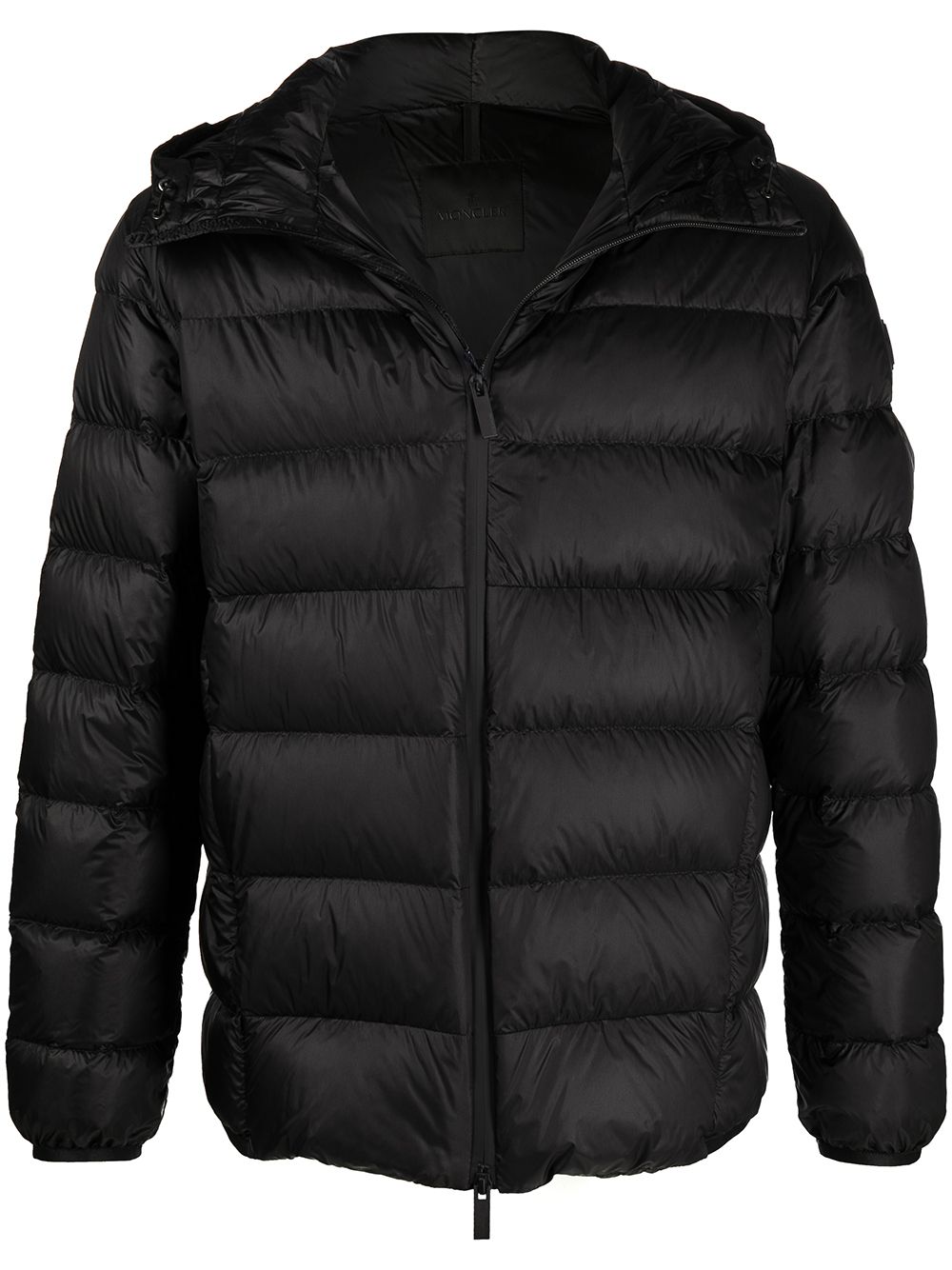 Moncler 连帽填充羽绒夹克 - 黑色
