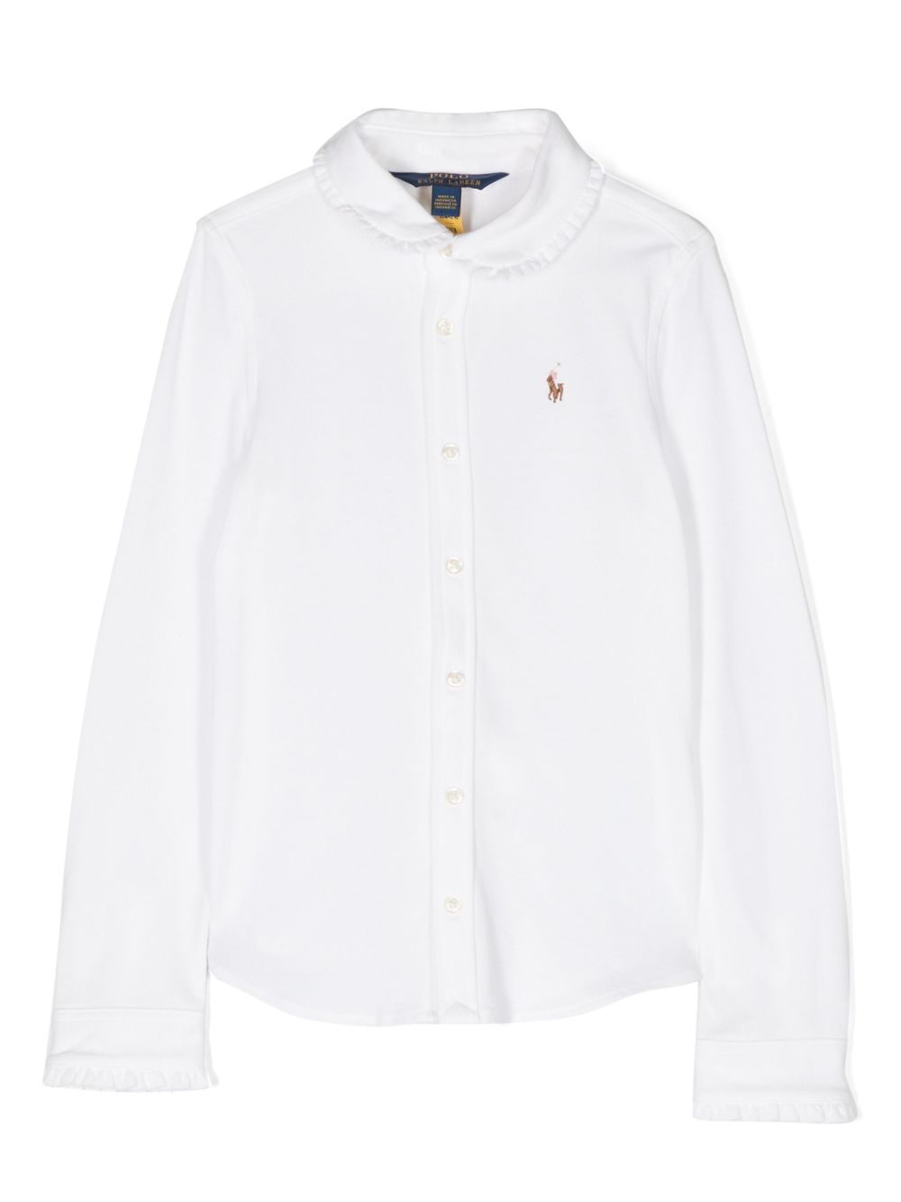 POLO RALPH LAUREN KIDS Polo Pony 棉衬衫 - 白色