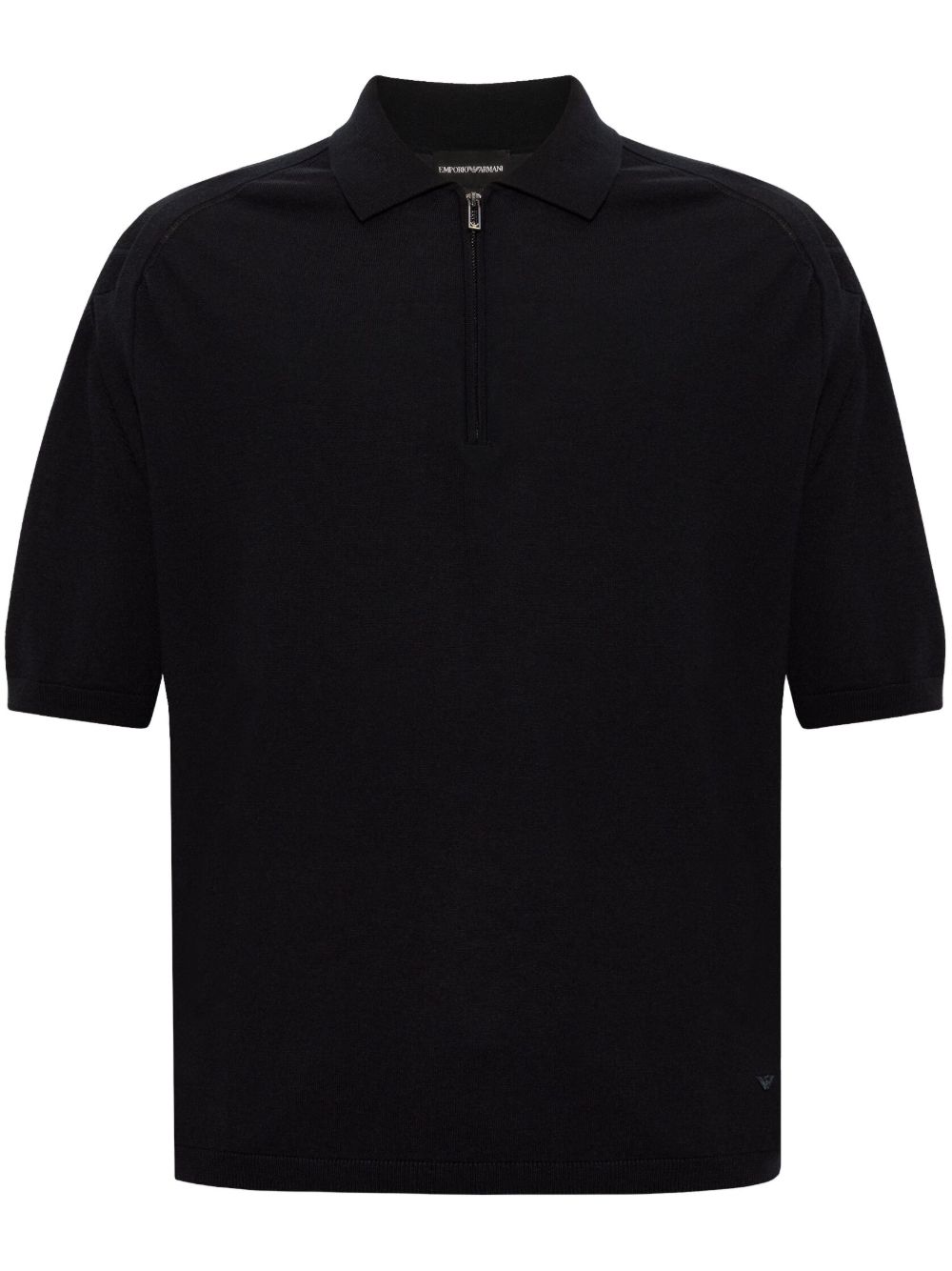 Emporio Armani 标贴polo衫 - 黑色