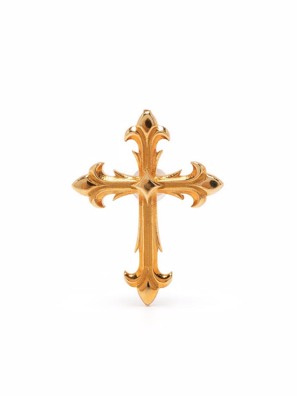 Emanuele Bicocchi Gold Fleury Cross Stud 耳环 - 金色