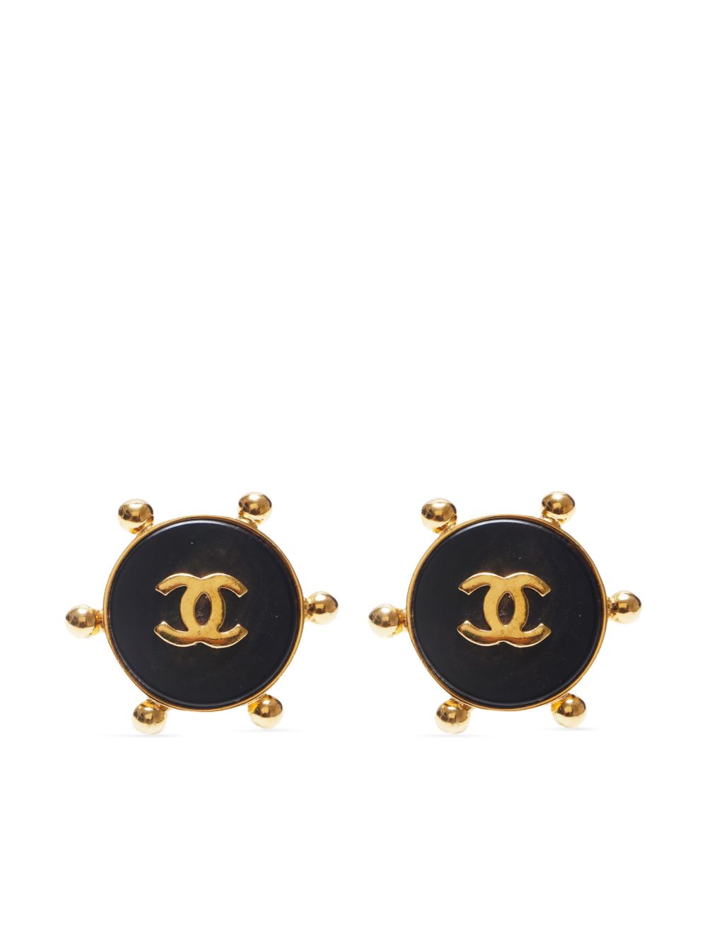 CHANEL Pre-Owned CC Mark 耳环（1990年典藏款） - 金色