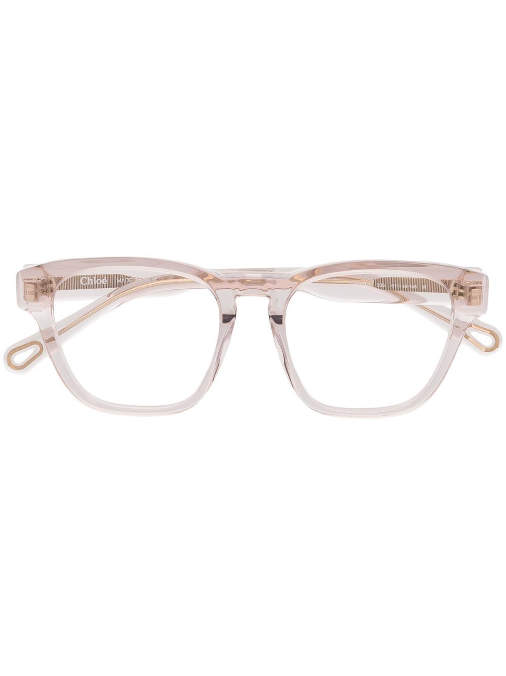 Chloé Eyewear logo细节猫眼框眼镜 - 粉色