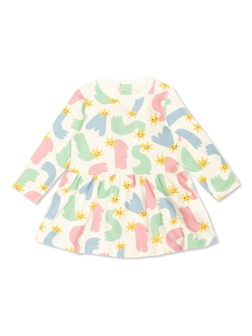 Stella McCartney Kids 图案印花连衣裙 - 白色