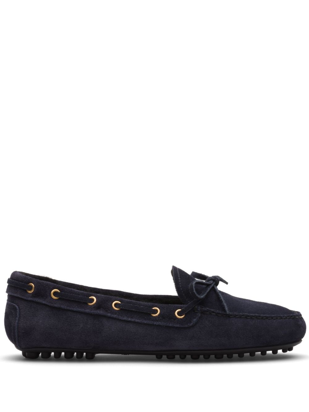Car Shoe 绒面皮乐福鞋 - 蓝色
