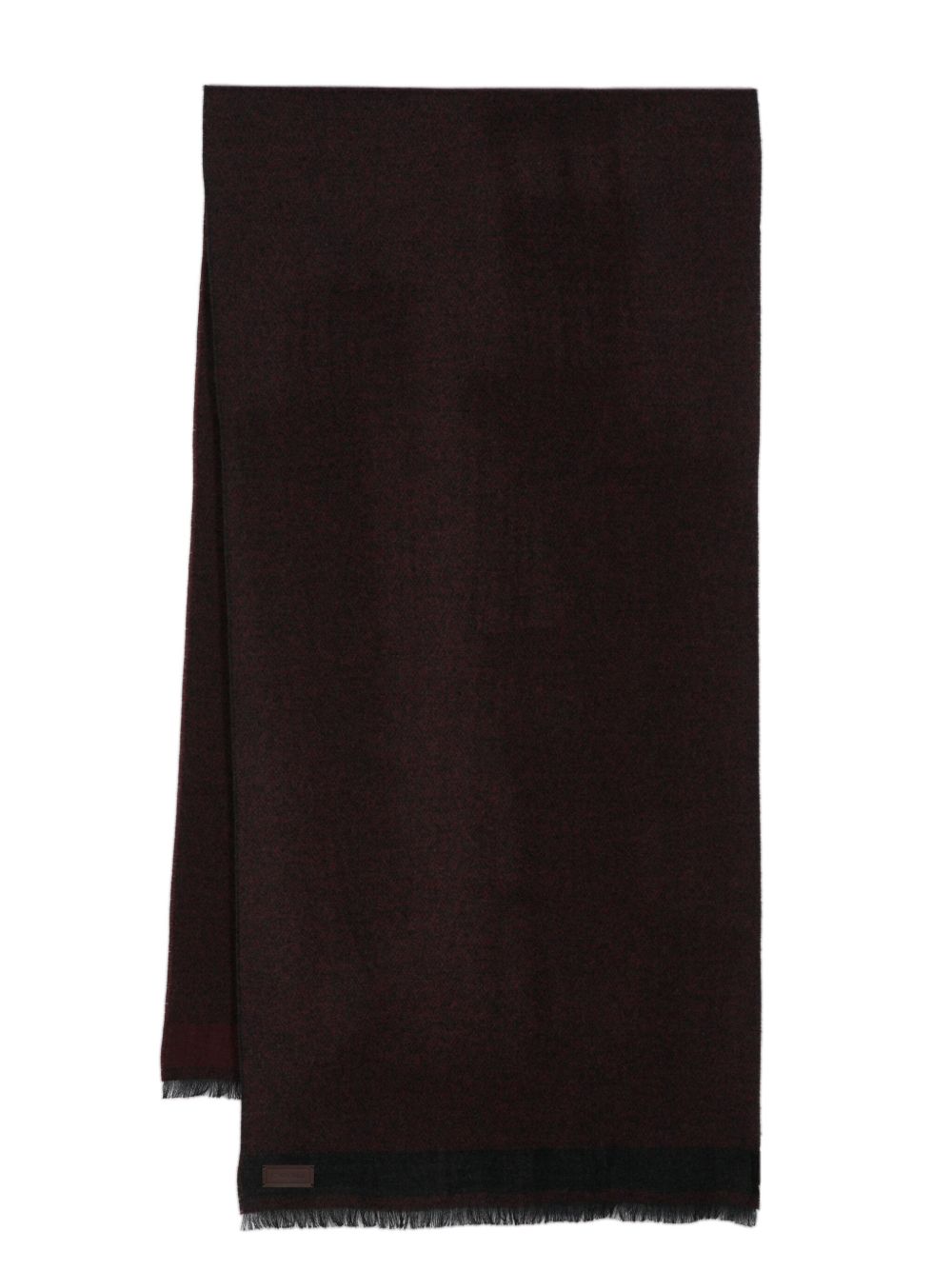 Canali logo吊牌围巾 - 红色