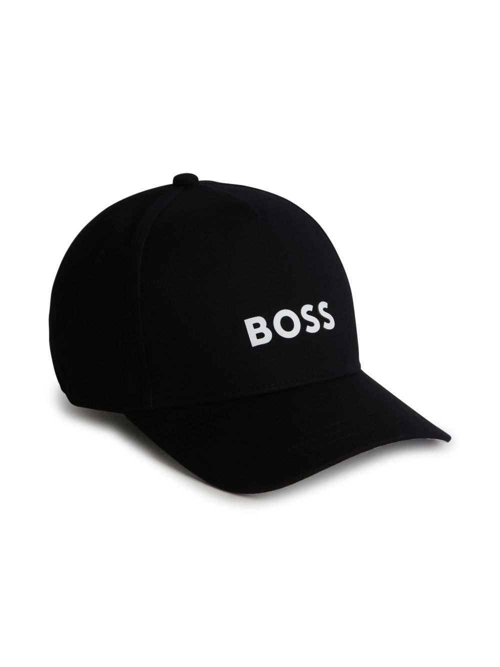 BOSS Kidswear logo贴花棉棒球帽 - 黑色