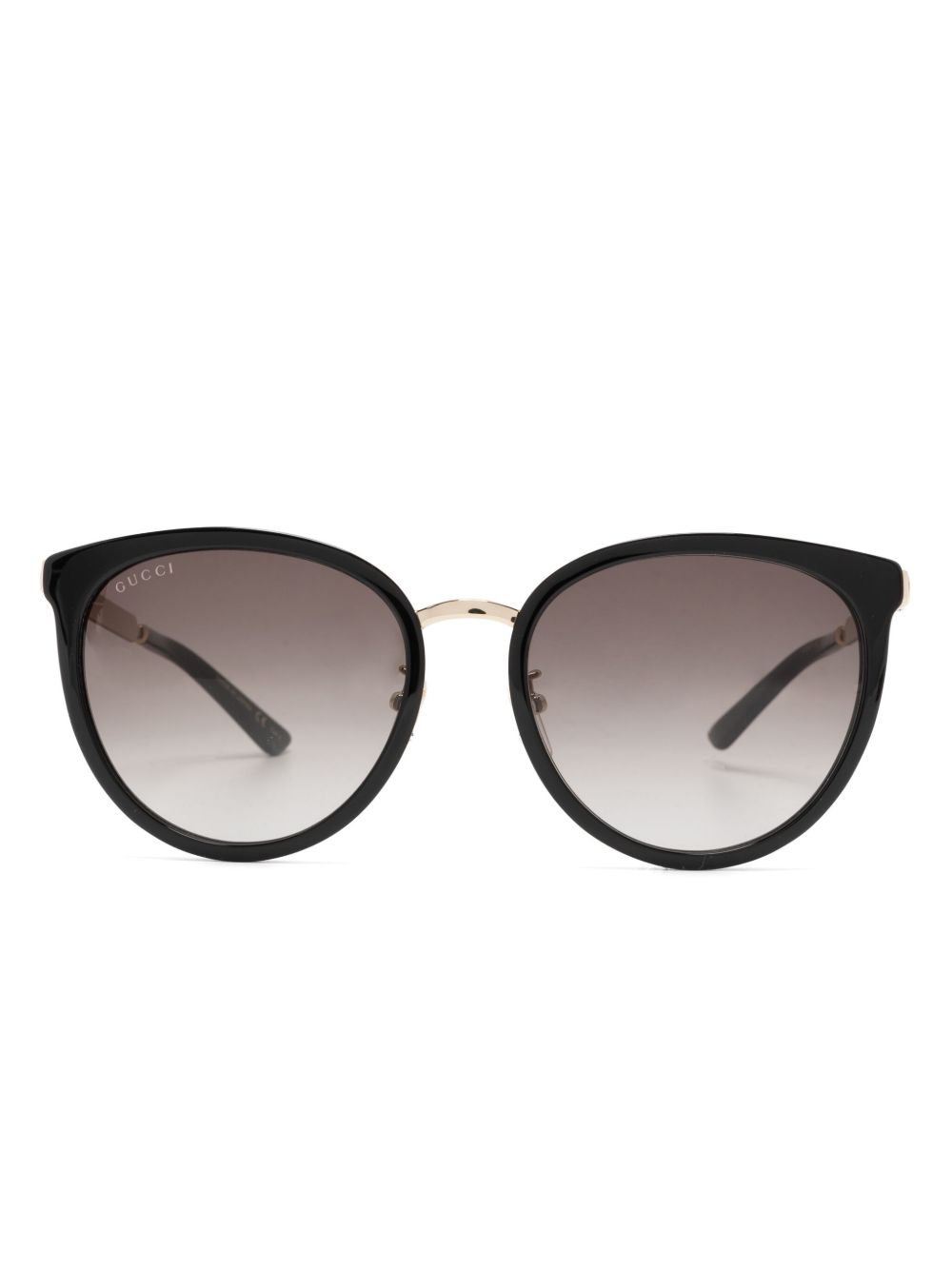 Gucci Eyewear 超大镜框太阳眼镜 - 黑色