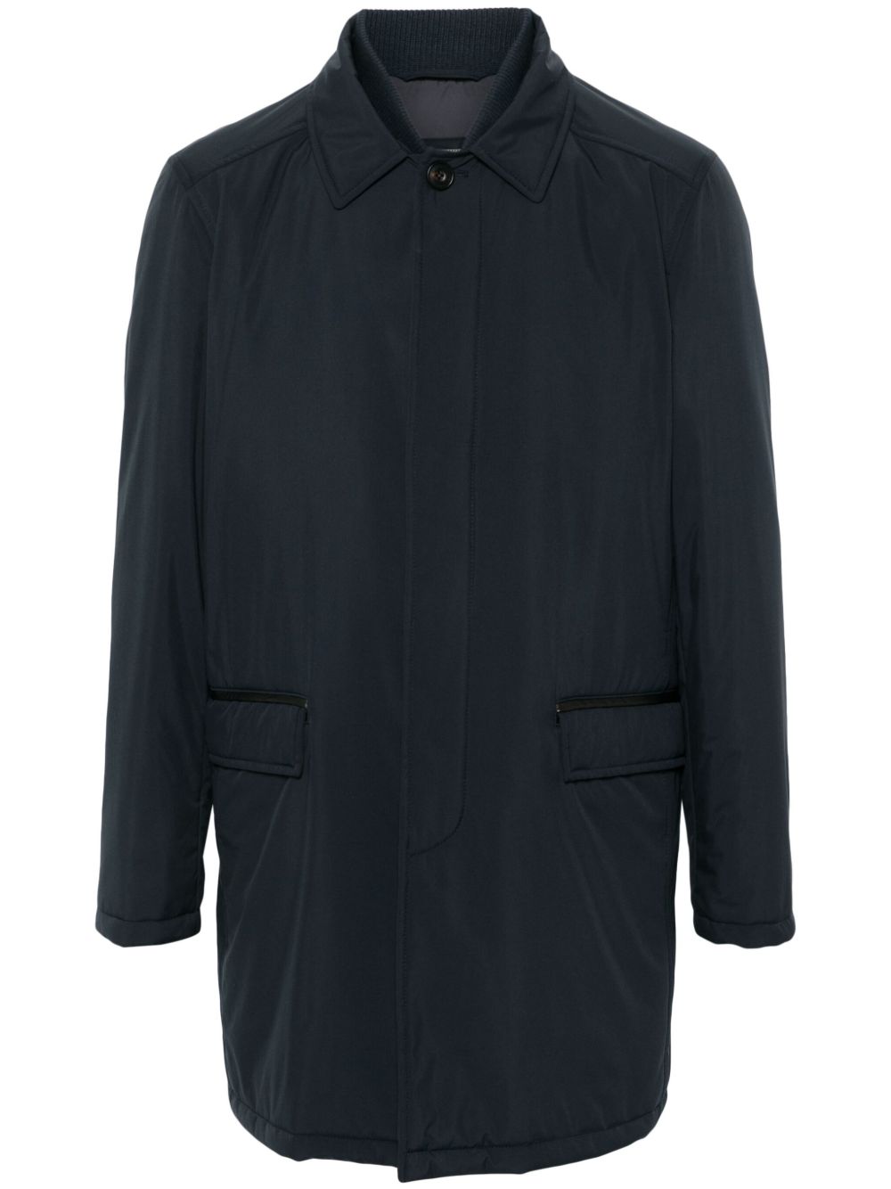 Corneliani 分层式细节外套 - 蓝色