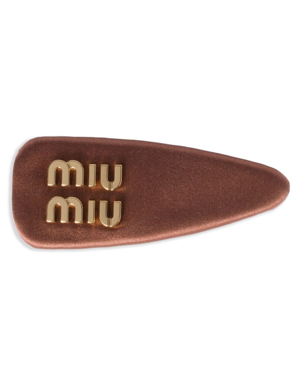 Miu Miu 缎面发夹 - 褐色