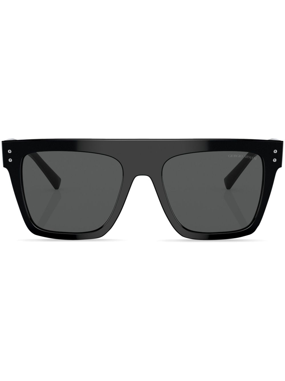 Giorgio Armani logo印花方框太阳眼镜 - 黑色