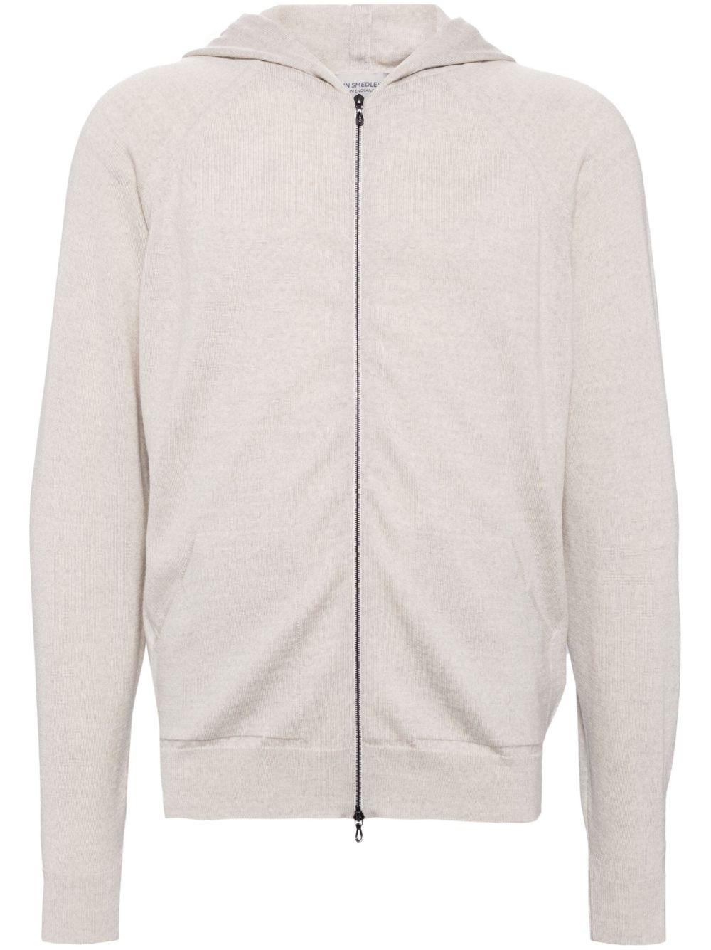 John Smedley 美利诺羊毛拉链连帽衫 - 中性色