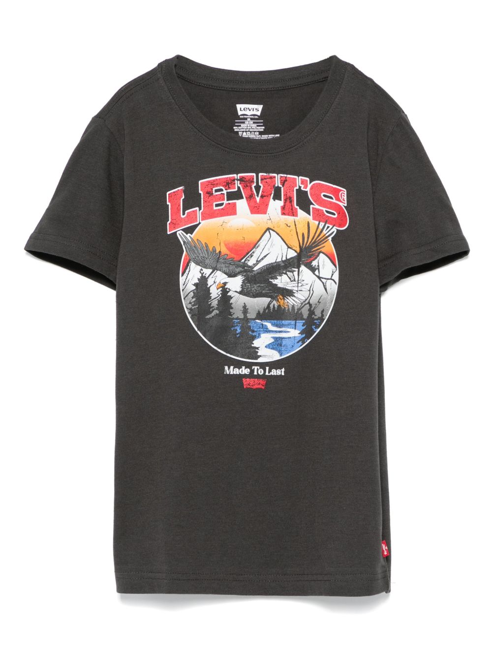 Levi's Kids 图案印花T恤 - 黑色