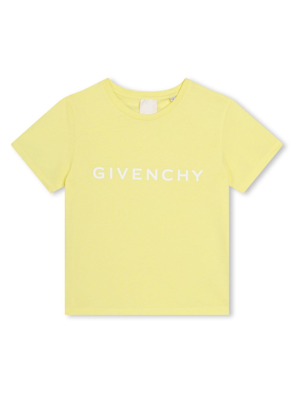Givenchy Kids logo印花棉T恤 - 黄色