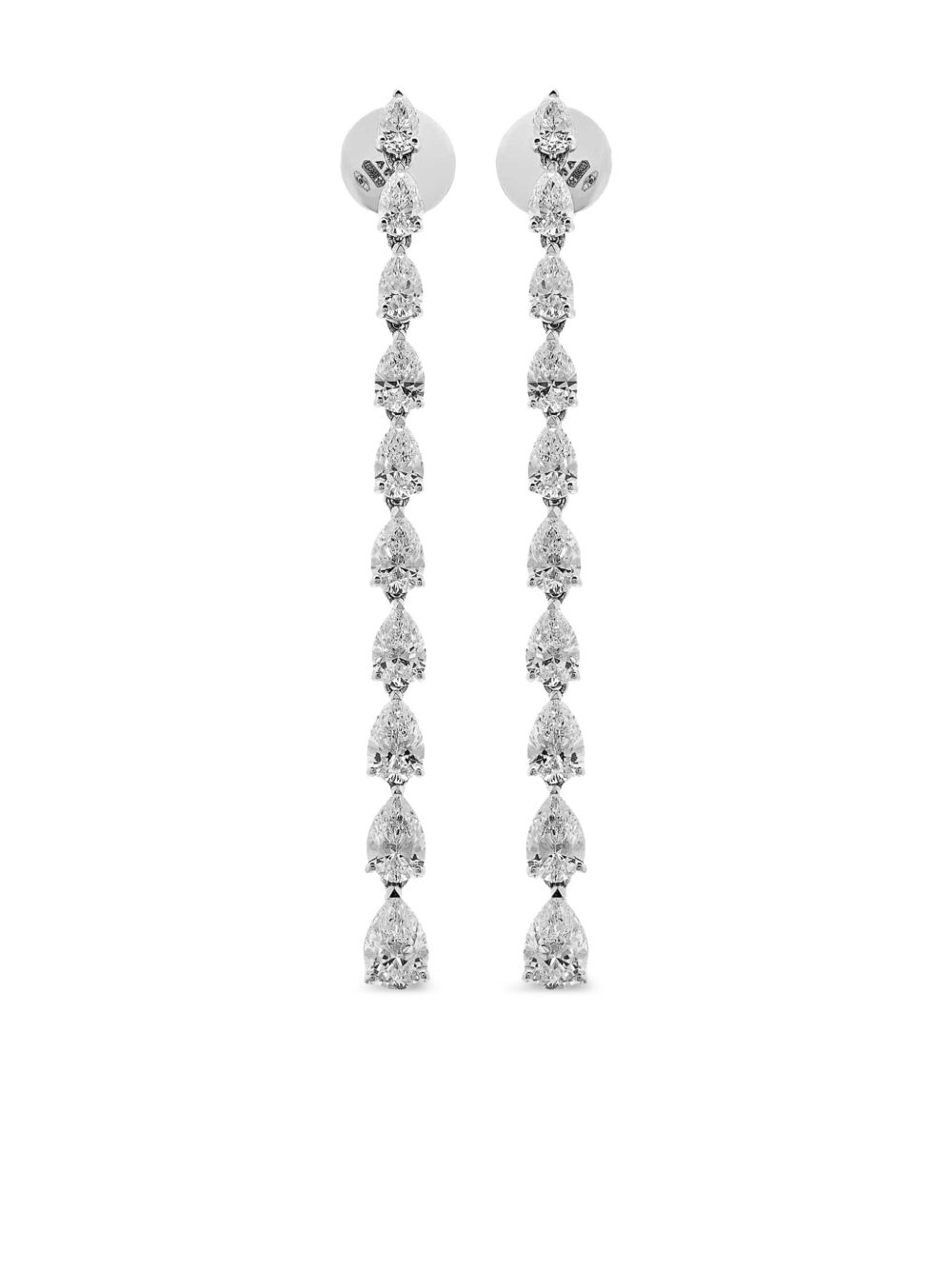Jewels Aficionado 18K白金钻石耳环 - 银色