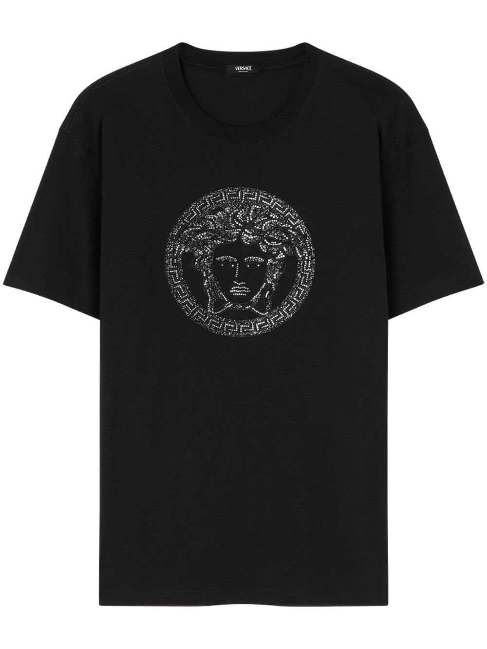 Versace logo缀饰T恤 - 黑色
