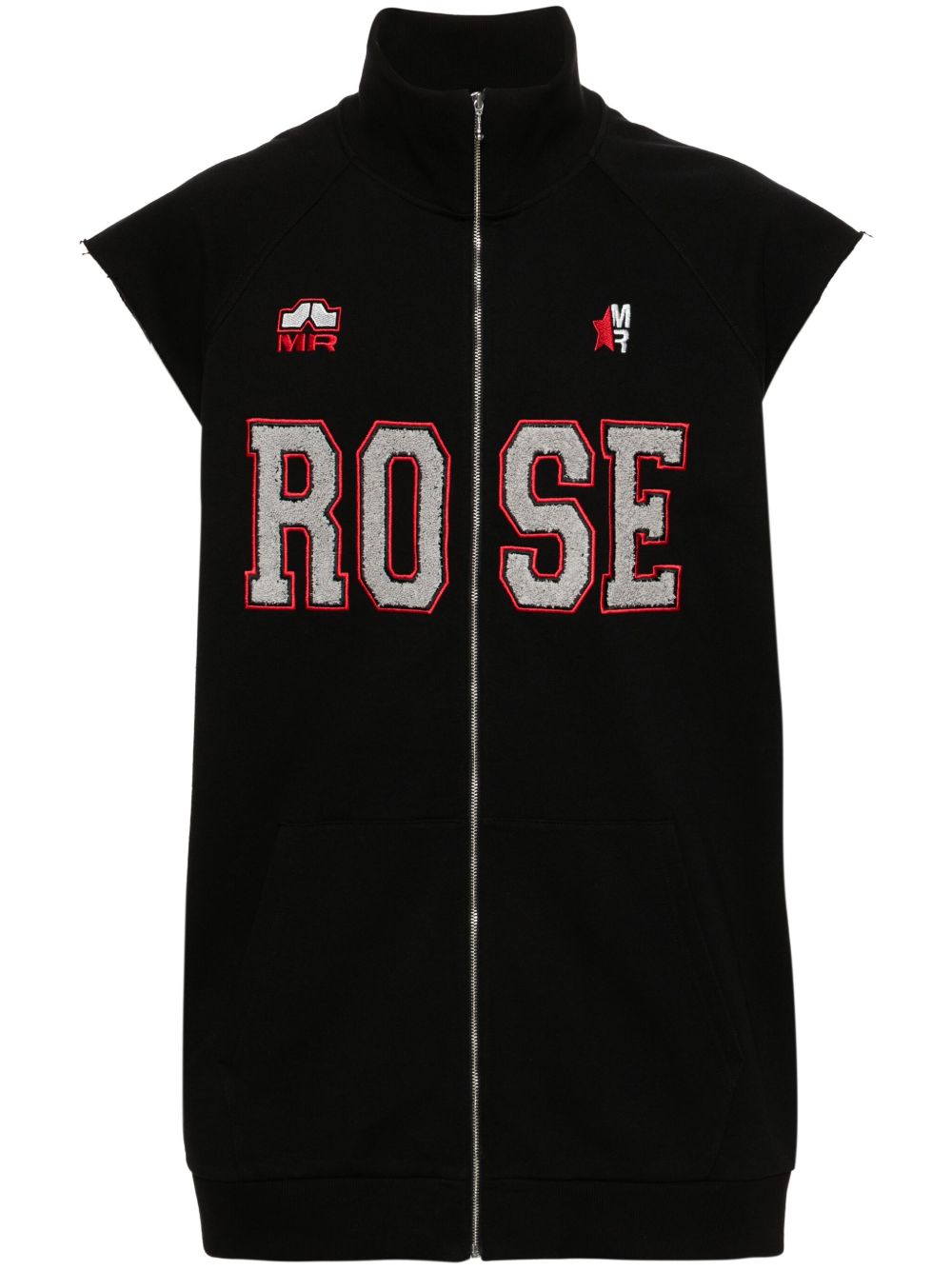 Martine Rose logo刺绣棉马甲 - 黑色