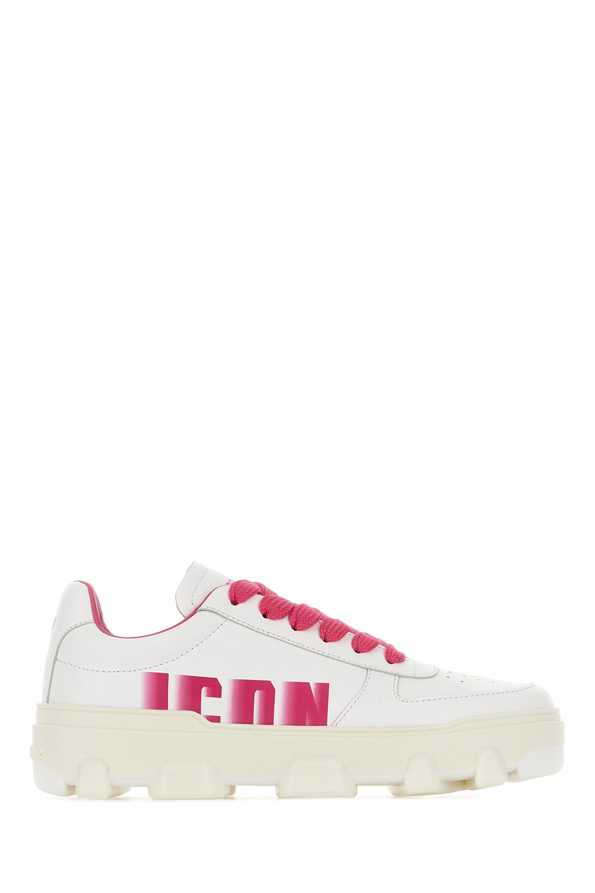 Dsquared2 White Leather Basket Sneakers