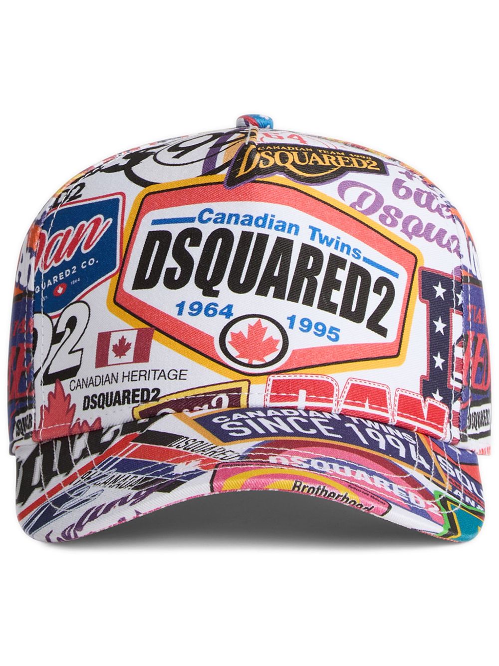 DSQUARED2 图案印花棒球帽 - 白色