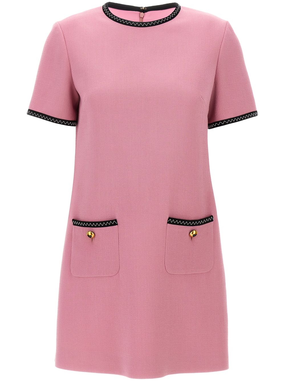 Moschino 绉纱连衣裙 - 粉色