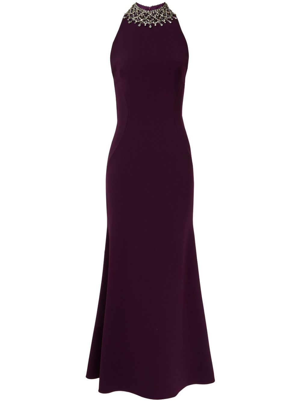Jenny Packham Pechora 晶饰中长连衣裙 - 紫色