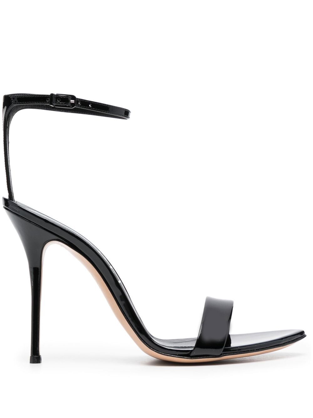 Casadei 漆皮高跟凉鞋 - 黑色