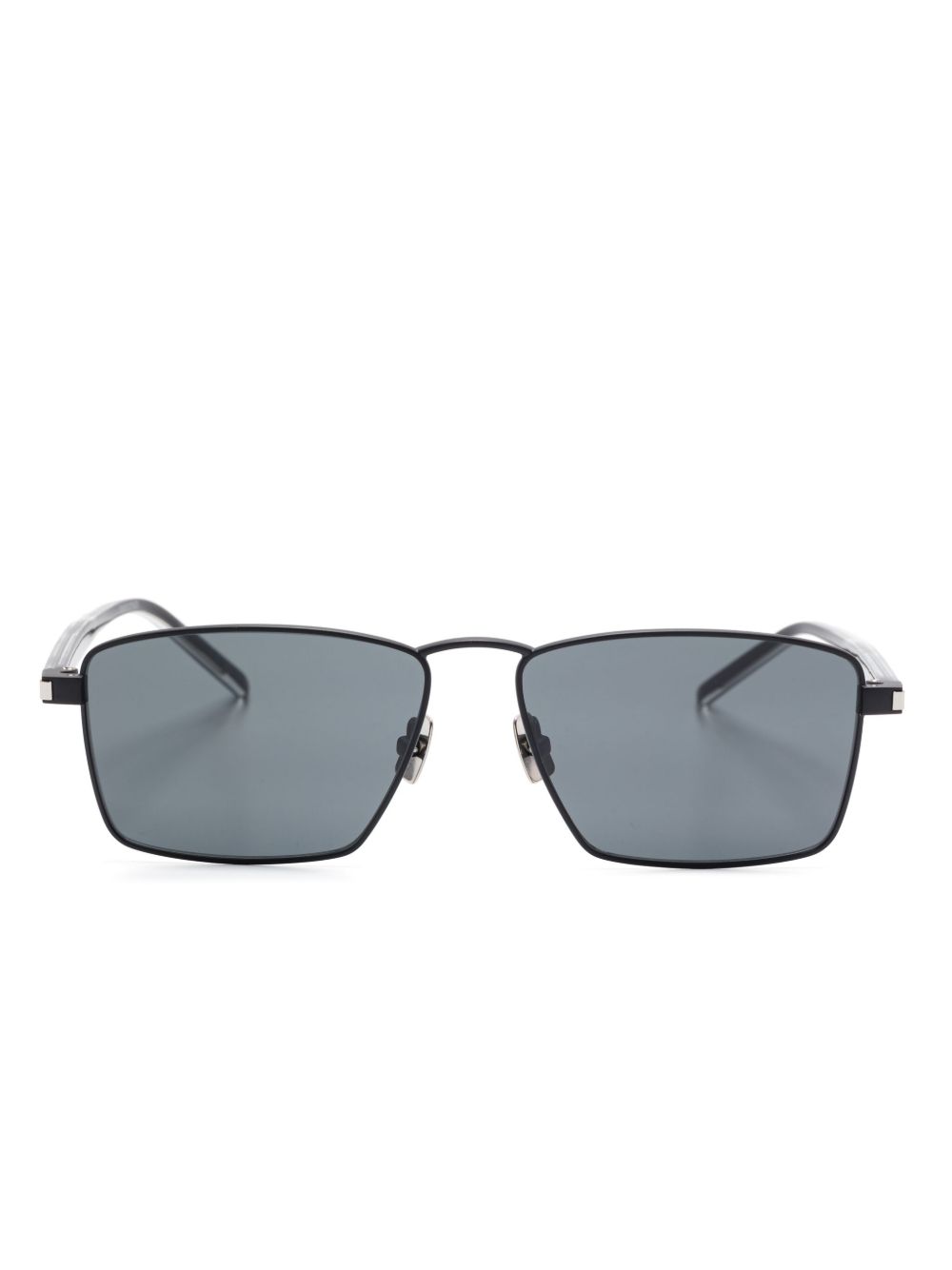 Saint Laurent Eyewear 长方形框太阳眼镜 - 黑色
