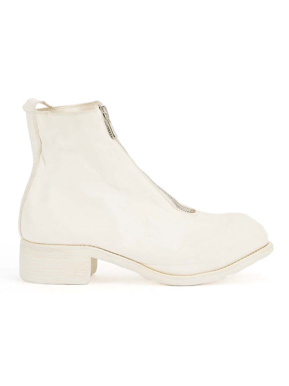 Guidi 正面拉链及踝靴 - 白色