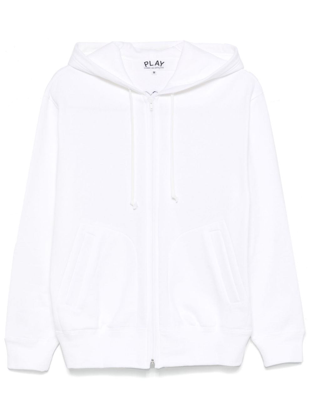 Comme Des Garçons Play 标志性心形贴花连帽衫 - 白色