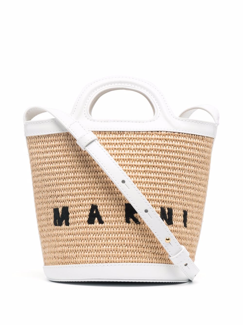 Marni Tropicalia logo刺绣水桶包 - 中性色