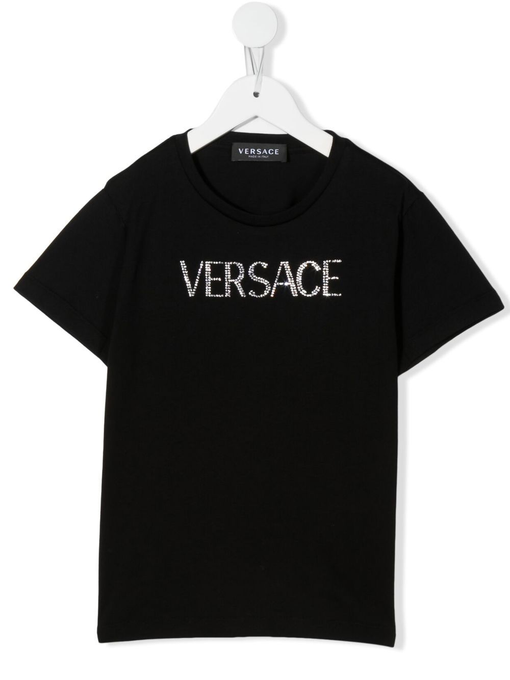 Versace Kids 范思哲 宝石logo短袖T恤 - 黑色