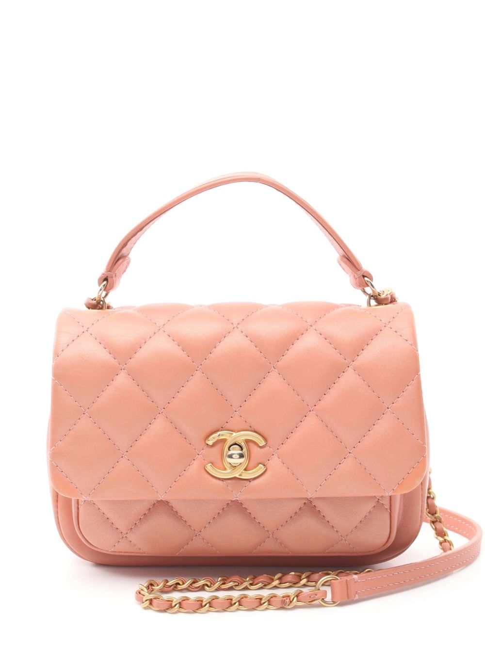 CHANEL Pre-Owned CC 绗缝迷你两用手提包（2019年典藏款） - 粉色