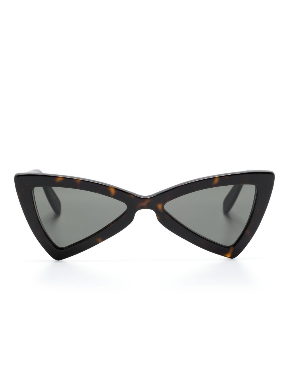 Saint Laurent Eyewear 三角形框玳瑁纹太阳眼镜 - 褐色