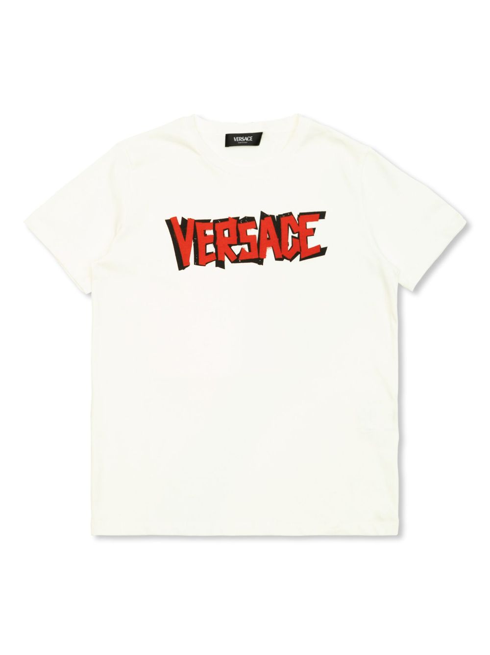 Versace Kids logo印花T恤 - 白色