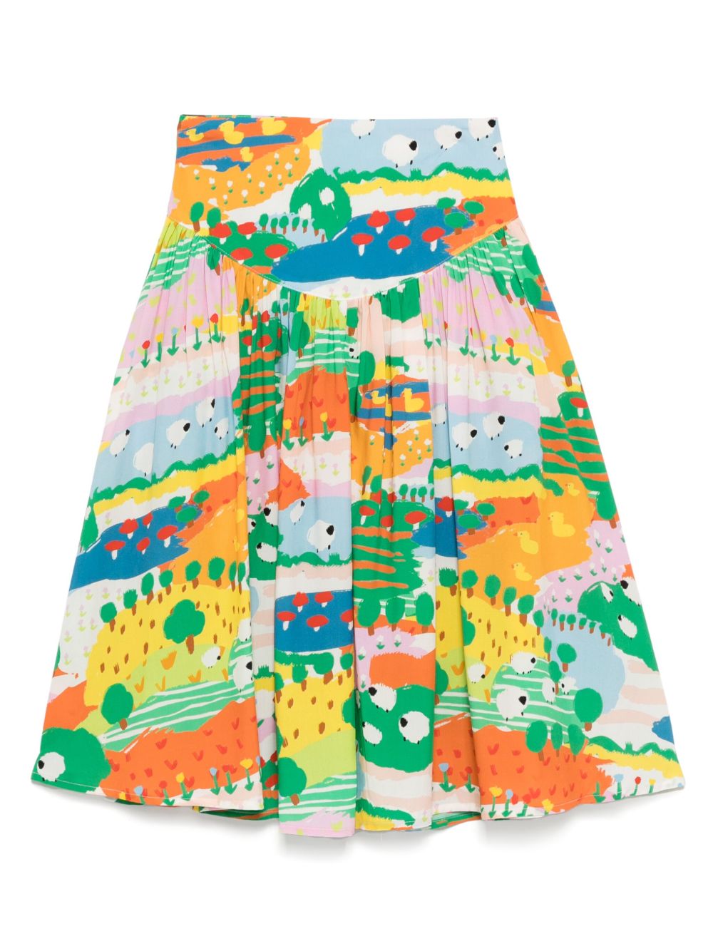 Stella McCartney Kids 图案印花半身裙 - 蓝色