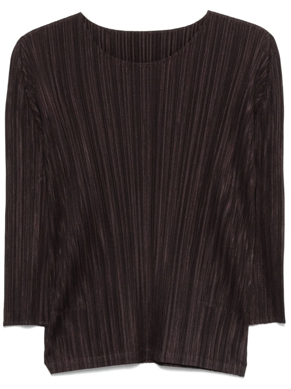 Pleats Please Issey Miyake Mellow Pleats 上衣 - 褐色