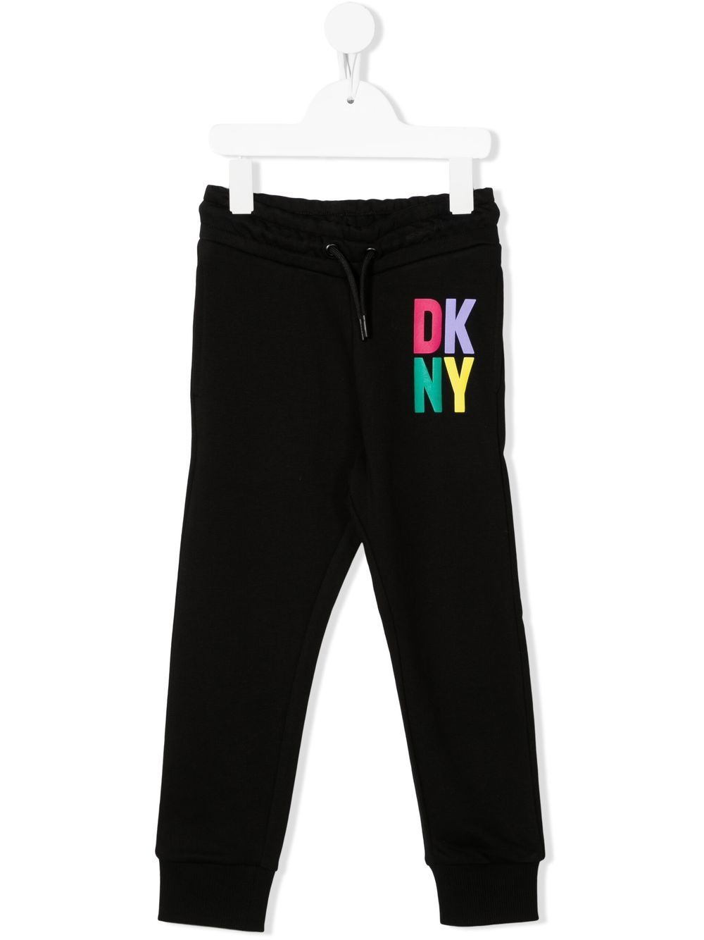 Dkny Kids logo印花运动裤 - 黑色