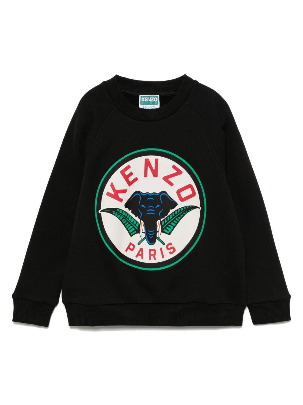 Kenzo Kids 图案印花卫衣 - 黑色