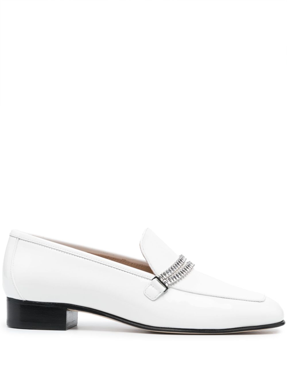 Stuart Weitzman 晶饰乐福鞋 - 白色