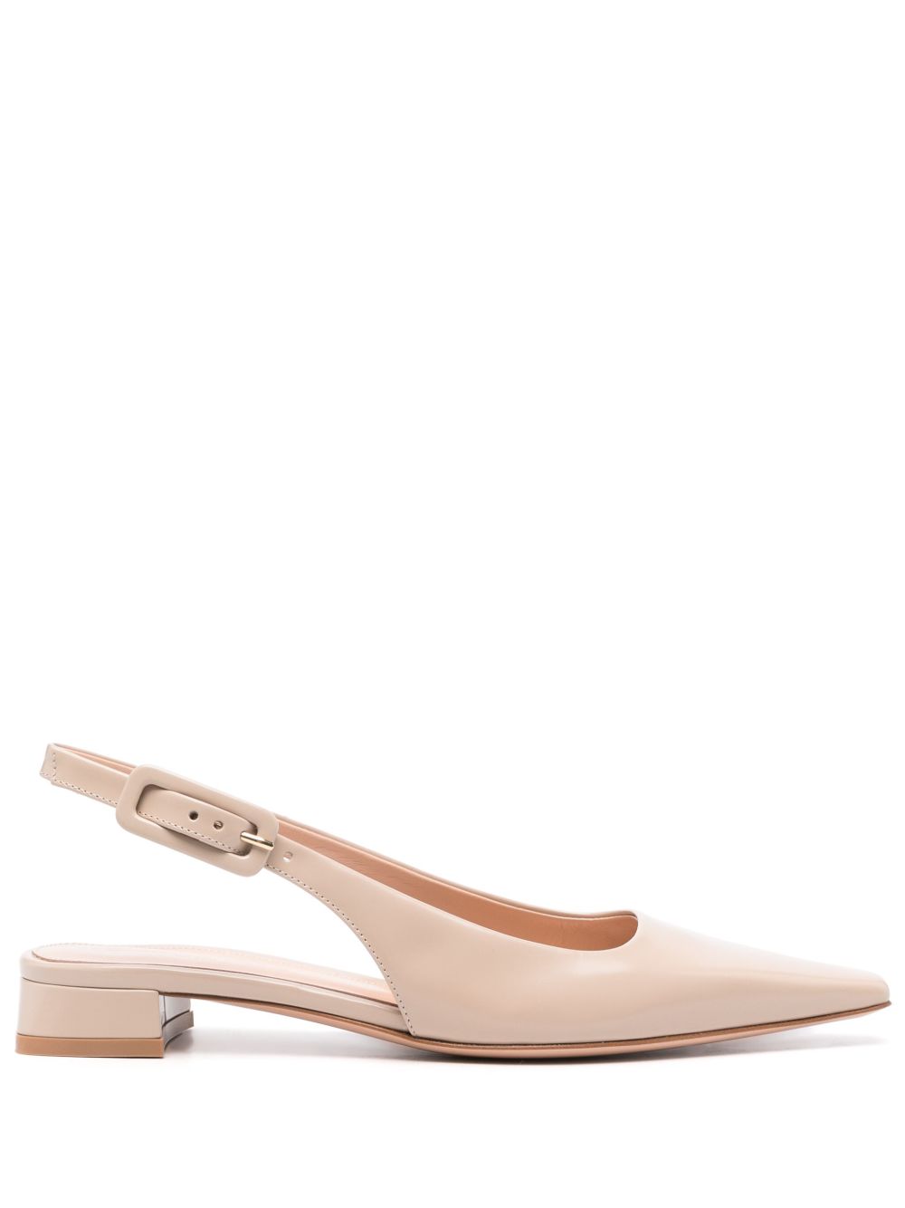 Gianvito Rossi 尖头裹踝高跟鞋 - 中性色